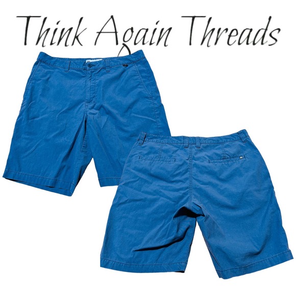Travis Mathews Tencel Cotton Men's Shorts Classic Blue Size 34 - Picture 1 of 6